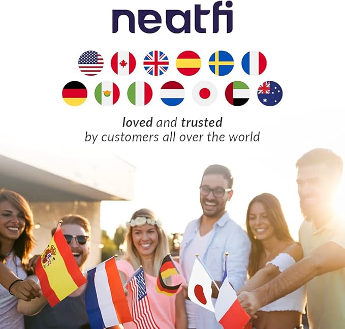 Neatfi XL Bifocal LED Magnifying Lamp, 7-Inch Acrylic Lens, 5D/20D Magnification, Hands-Free, Dimmable, 84 SMD LED, Adjustable Arm for Crafts, Reading, Close Work (Gray, with Clamp)