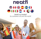 Neatfi 1,200 Lumens Super LED Magnifying Lamp with Clamp, Dimmable, Includes Microfiber Cleaning Cloth, 5 Inch Diameter Lens for Reading, Sewing, Crafting (Black, 5 Diopter)