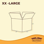 The Boxery Moving Boxes 4-Pack XX-Large | 24x24x24 inch Brown/Kraft Corrugated Cardboard Packing, Moving & Storage for Business/Home – Durable - Eco-Friendly, Recyclable - Made in the USA
