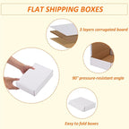 HORLIMER 40 Pack 9x6x2 Shipping Boxes, White Corrugated Cardboard Box for Mailing, Packaging, Small Business