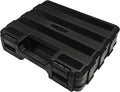 Double Side Tool Box Organizer, Hardware Storage Box, Portable Small Parts Organizer with Removable Plastic Dividers for Screws, Nuts, Nails, Bolts (Black)