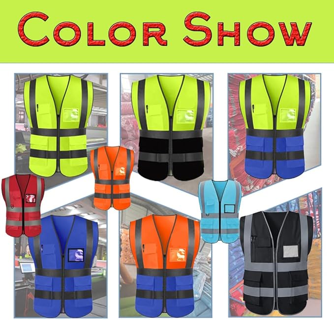 Personalized High Visibility Reflective Safety Vest Custom Your Text Protective Workwear Outdoor Work Vest