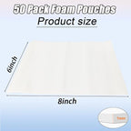 6''x8''Small Foam Pouches, 50PCS Cushioning Foam, Packing Supplies for Moving and Packing, Foam Pouches for Small Fragile Items/Electronic Products/Cosmetic Products/Jewelry/Glasses/Cups.