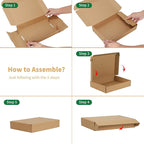 Trwcrt Shipping Boxes 11x8x2 Set of 20, Corrugated Cardboard Box for Packing Small Business, Brown