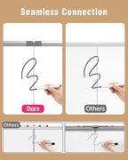 96"X 48" Large Magnetic Dry Erase Whiteboard, Removable Wall Hanging Board with 4 Pens & 1 Dry Erasers & 6 Magnets, Sliver Aluminum Frame White