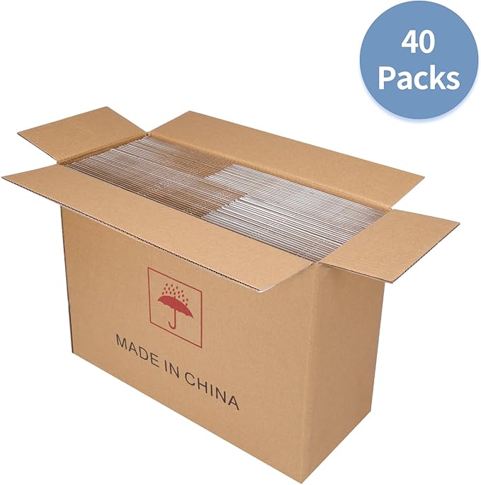 Hoikwo 10x7x5 Inches Small White Shipping Boxes Set of 40, Sturdy Cardboard Boxes for Small Business for Packaging Mailing