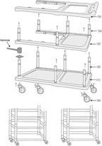 ZQZ-Store Storage Cart 3 Tier Heavy Duty Commercial Grade Utility Cart,Carts with Wheels,Multi-Function Mobile Shelving Unit Organizer for Hotel,Restaurant,Kitchen, Bedroom,Laundry Room