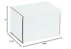 Box USA 6" Deluxe Shipping Boxes, 6"L x 4 1/2"W x 5"H, 50-Pack - White Box Mailers for Packaging, Storage, Gifts or Bulk Business Orders