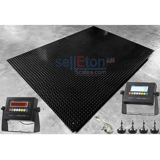 SellEton SL-700-5' x 8' (60" x 96") Heavy Duty Industrial Floor Scale with 7510-MS Indicator | 1000 lbs x 0.2 lb