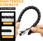 Spiral Wire Wrap, 9.84ft, 16.4ft, 33ft Spiral Cable Wrap Sleeve Hose for Computer, Power, Audio & Video Cords Stop Cord Tangle and Detangler (Black, 16mm (5/8")-9.84ft)