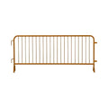 Angry Bull Barricades Metal Interlocking Steel Barricade (8.5 Ft. Heavy Duty, Bridge Feet, Orange Powder Coated, Set of 20)