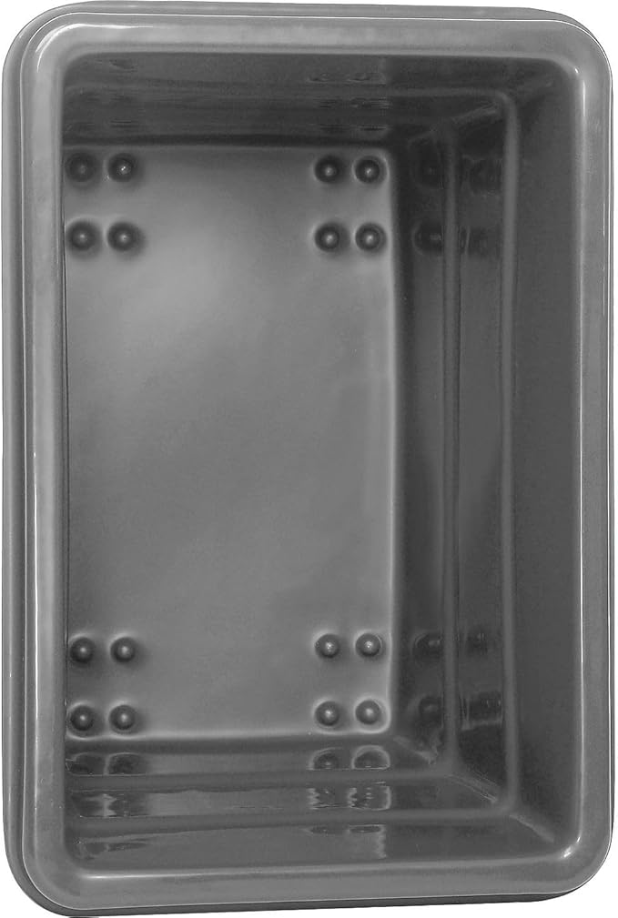 Global Industrial 6 Bushel Plastic Bulk Box Truck, Direct Mount Base, 500 lbs. Capacity, 3" Non-Maring Rubber Casters, Gray, 33-2/5"L x 23" W x 24-1/2"H
