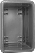 Global Industrial 6 Bushel Plastic Bulk Box Truck, Direct Mount Base, 500 lbs. Capacity, 3" Non-Maring Rubber Casters, Gray, 33-2/5"L x 23" W x 24-1/2"H