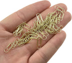 HAHIYO Paper Clips Sturdy 0.59 inches Length 50 Pack Mini Paperclips Heavy Duty Tight Grip Rust Proof Reusable Metal Bright Gold for Home Office School