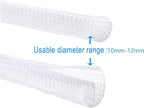 3/8"-50ft Braided Cable Sleeve Protector - Self-Wrapping Split Wire Loom for TV, Computer, Home Theater, Engine Bay - Heavy-Duty Cord Organizer, White