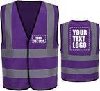 AYKRM 12 colour High visibility viz vest hi vis viz reflective work construction safety vest (XS-8XL)