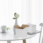 4x4x4 inches Shipping Boxes 30 Pack, Kraft Corrugated Small Cardboard Boxes for Mailing Packing, White