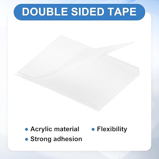 uxcell 50Pcs Double Sided Adhesive Pads, 1.38" x 0.98" Clear Removable Heavy Duty Mounting Tape Picture Hanging Sticky Adhesive Pad for Wall, Poster Picture, DIY Craft