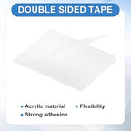 uxcell 180Pcs Double Sided Adhesive Pads, 1.38" x 0.98" Clear Removable Heavy Duty Mounting Tape Picture Hanging Sticky Adhesive Pad for Wall, Poster Picture, DIY Craft