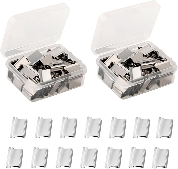 100PCS Binder Clips, Work with Clam Clip Dispensers,40 Sheet Capacity for Home Food Packaging, Fixing Loose Leaf Pape School Desk Office