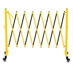 11 Traffic Barricade with Casters, Metal Expandable Barricade, Folding Security Gate, Retractable Fence Outdoor Barricade Fence for Construction Area, Traffic Control