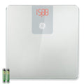 GE Digital Scale Body Weight, Smart Bluetooth Bathroom Scales for Weight and BMI Accurate Body Weighing with App for People - 400lb Electronic Scale Silver Grey