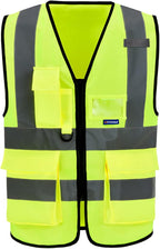 A-SAFETY hi viz reflective safety vest for men, Yellow