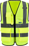 A-SAFETY 4XL-5XL Safety Vest big and tall Hi vis vest Yellow