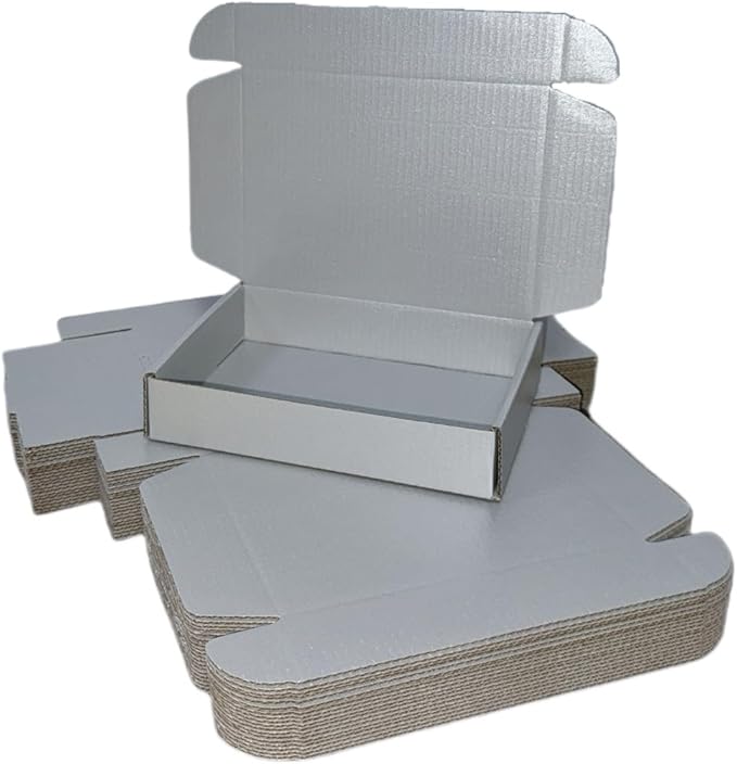 10 Pcs 11.8 x 7.9 x 3.2 inches Corrugated Cardboard Gift Boxes Recyclable Shipping Boxes for Mailing & Holidays, Wedding, Birthday, Gifts Packaging (Silver, 11.8 x 7.9 x 3.2")