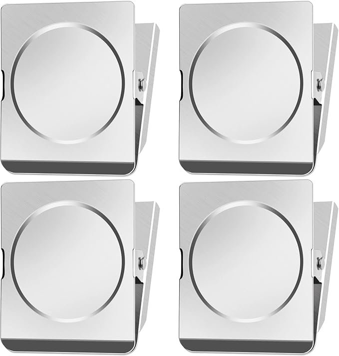 FINDMAG 4 Pack Clip Magnets 2.2 Inch Extra Large Magnetic Clips Heavy Duty, Magnetic Christmas Light Clips for Home, Office, Whiteboard, Kitchen etc.