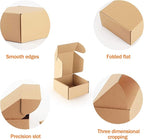 PHAREGE 4x4x2 inch Shipping Boxes Bulk 50 Pack Brown, Tab Lock Tuck Top Mailer Boxes for Packaging Small Business, Small Cardboard Gift Boxes for Wrapping Mailing Present