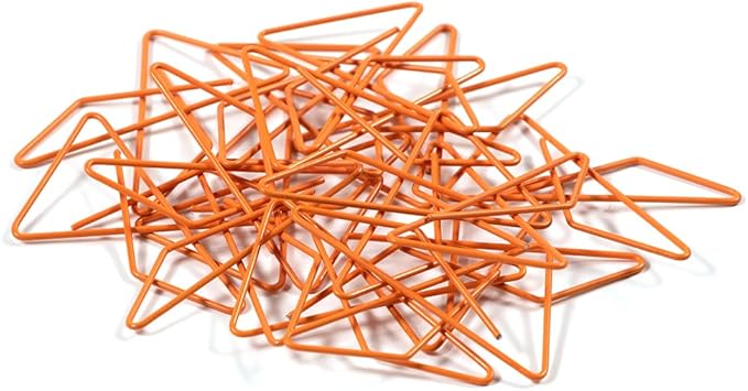 JAM PAPER Colorful Butterfly Clips - Orange Paper Clamps - 15/Pack