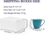 40 Pack Small Shipping Boxes 8x6x4 Inches, White Corrugated Cardboard Mailing Box for Shipping, Packing, Business