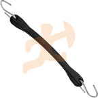Rubber Bungee Cords with Hooks 10 Pack 15 Inch (23” Max Stretch) - Heavy-Duty Black Tie Down Straps for Outdoor, Tarp Covers, Canvas Canopies, Motorcycle, and Cargo - by Xpose Safety