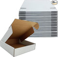 8x8x2 Inches Shipping Boxes Set of 25,White Corrugated Mailing Cardboard Box Literature Mailer for Packing Small Business Moving Storage, E-Commerce Packaging Mailing Boxes Gift Boxes for Presents