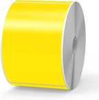 500 Pcs Large Moving Labels for Boxes 3 ×5 Inch Vinyl Self Adhesive Rectangle Stickers Color Coding Labels Waterproof Removable for Storage Bins Classroom Office Warehouse, Fluorescent Yellow