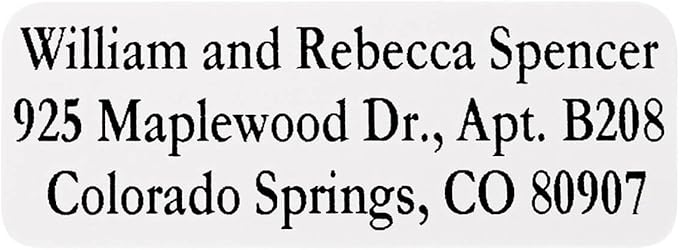 Custom Large Print Address Labels - Set of 200 - White