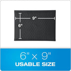 Quality Park Bubble Mailers, 6 x 9, Black Poly Mailers, Padded Envelopes, Shipping Bags, Water Resistant, Self Seal, 50 Per Box (1002351)