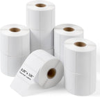 2.25"x 1.25" Direct Thermal Labels-Perforated Barcodes, Shipping Label Paper, Compatible with Zebra & Rollo Printers（10 Rolls，1000 Labels/Roll）