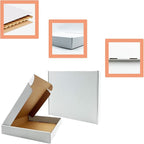 13x11x2 Inches Shipping Boxes Set of 25,White Corrugated Mailing Cardboard Box Literature Mailer for Packing Small Business Moving Storage, E-Commerce Packaging Mailing Boxes Gift Boxes for Presents