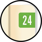2024 Small Year Labels, Doctor Stuff 2024 Chart Stickers, Light Green Color Coded, Tab Products Style, USA Made Year Stickers for End Tab File Folders, 500/Roll, 1 Roll, 1/2" x 1-1/8"