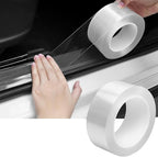 DGSL Car Door Edge Guards Door Sill Protector, 0.8In x 19.7Ft 5D Carbon Fiber Car Wrap Film, Vinyl Automotive Wrap Film Anti-Collision Fits for Most Car (Transparent)