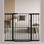 Fairy Baby 38" Extra Tall Pet Gate for Stairs, 29.5"-48.8" Extra Wide Long Dog Baby Gate Indoor for House, Safety Child Toddler Gate, Metal Auto Close Doggie Puppy Cat Gates Barrier for Doorway, Black