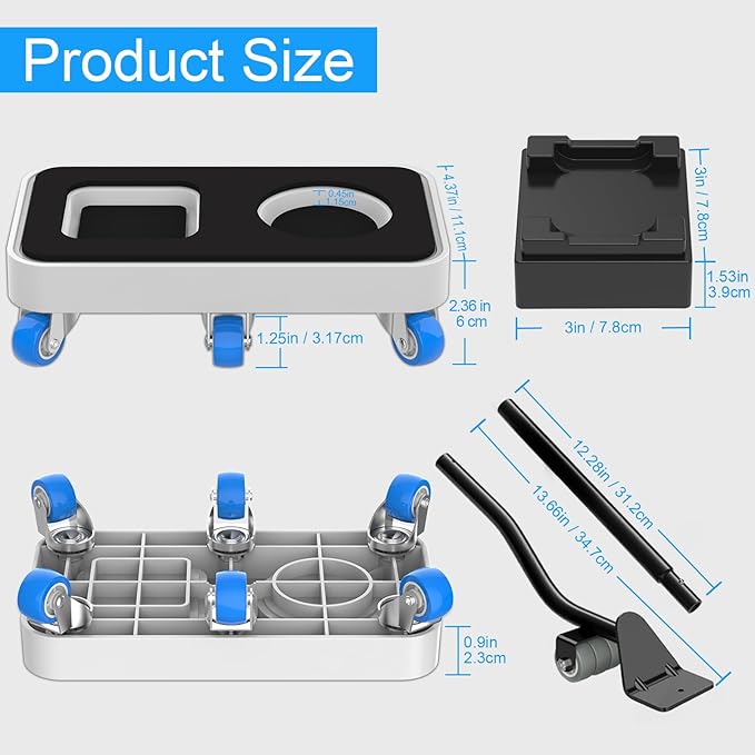 Furniture Dolly with Dual Groove Design: Furniture Sliders with 6 Wheels - for Various Types of Furniture Legs - Moving Heavy Duty Sofa Bed - Load Capacity Up to 800lb