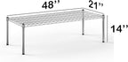 21''W x 48''L x 14''H Chrome Plated Wire Dunnage Rack | Off The Floor Storage