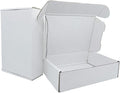 7x4x1.55 inch Small White Mailers Boxes Recyclable Corrugated Gift Box for Packaging Shipping Set of 10
