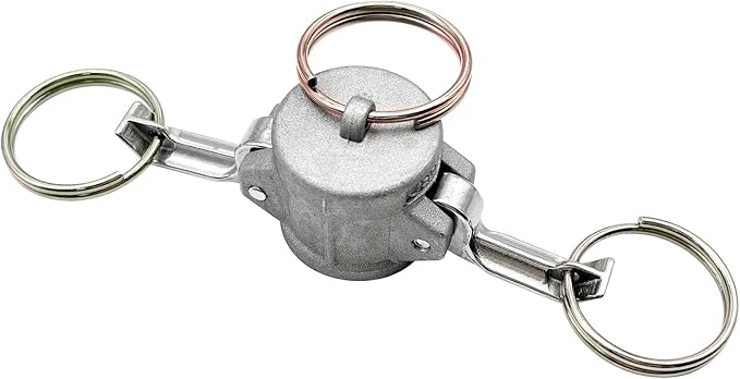 2PCS Aluminum Type DC Cam and Groove Fitting, Female Coupler x Female NPT, with 2PCS Camlock Gasket Fitting (0.5")