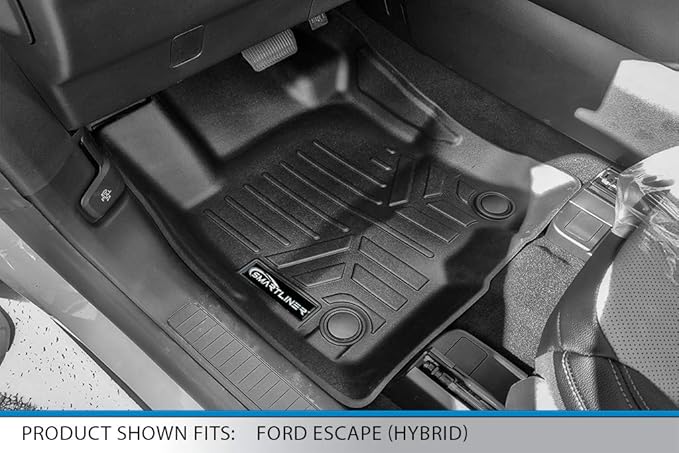 SMARTLINER Custom Floor Mats and Cargo Liner Behind 2nd Row Compatible with 2020-2025 Ford Escape