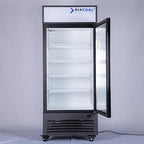 Commercial Beverage Refrigerator Display Fridge,Single Glass Door Merchandiser Drink Cooler with LED Light Adjustable Shelves,ETL and NSF Approval,16.5Cu Ft,68.9''High
