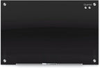Quartet Magnetic Dry Erase Board, 36" x 24" Glass Whiteboard for Wall, Infinity, Black (G3624B)